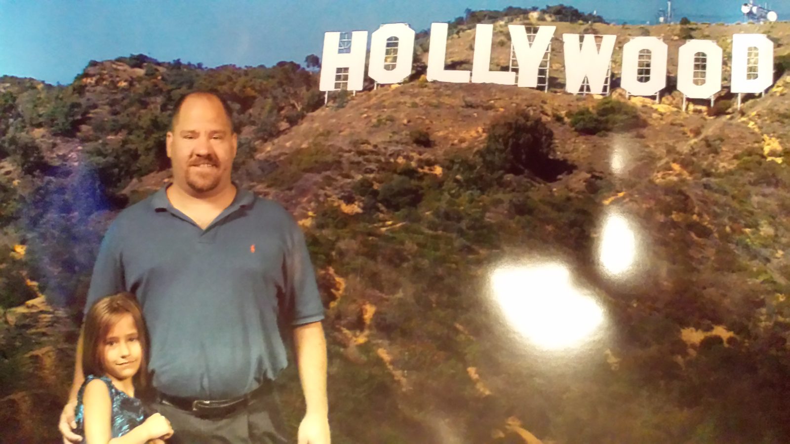 Lisa and Michael at the Hollywood sign backdrop
