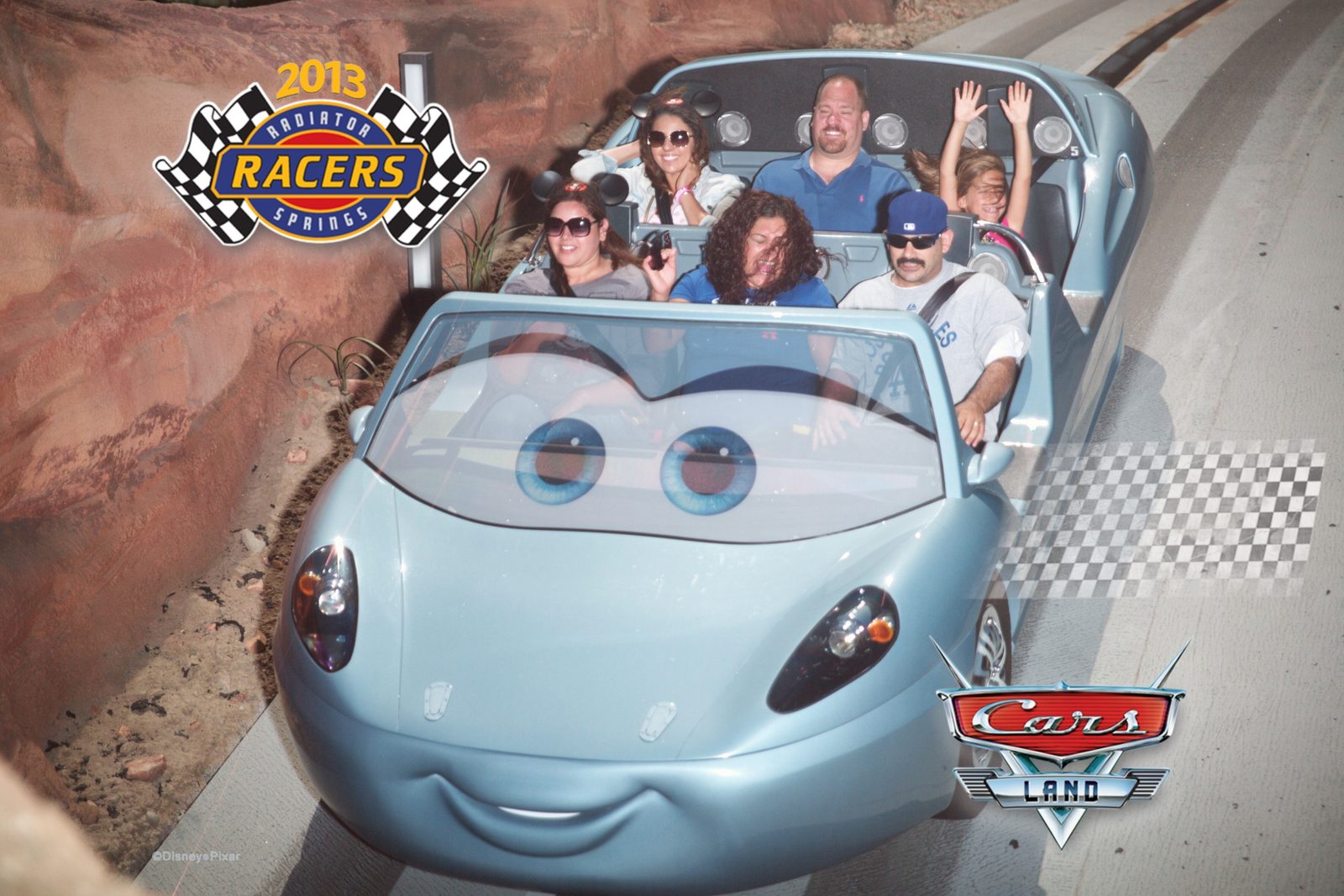 Lisa and me on Radiator Springs Racers