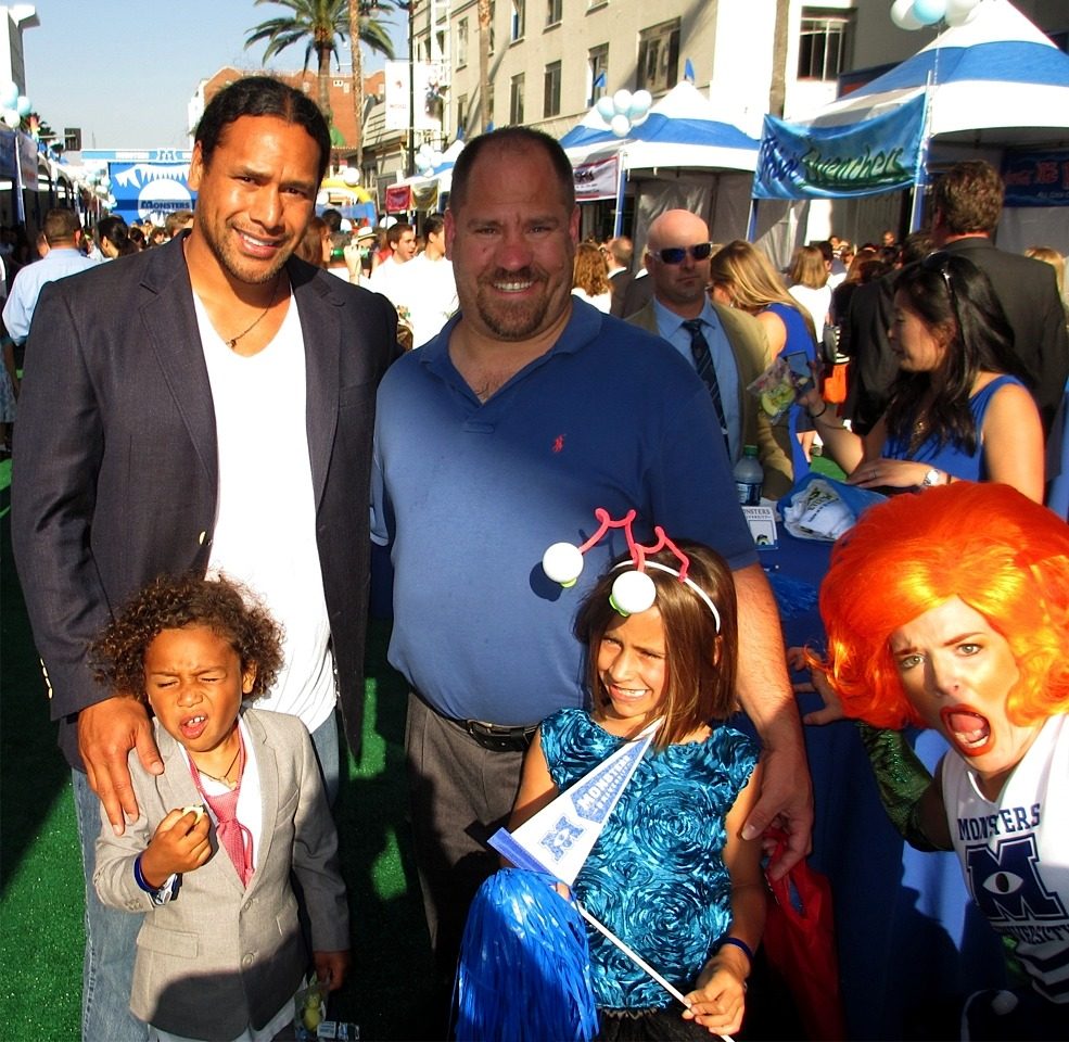 Lisa and me with a fan at the street fair