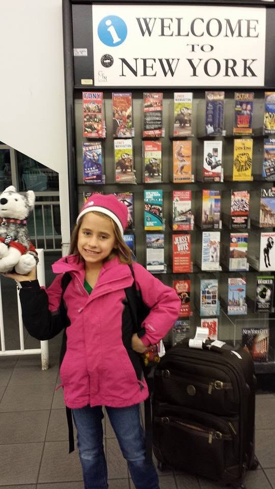 Lisa at LaGuardia, our first official New York picture