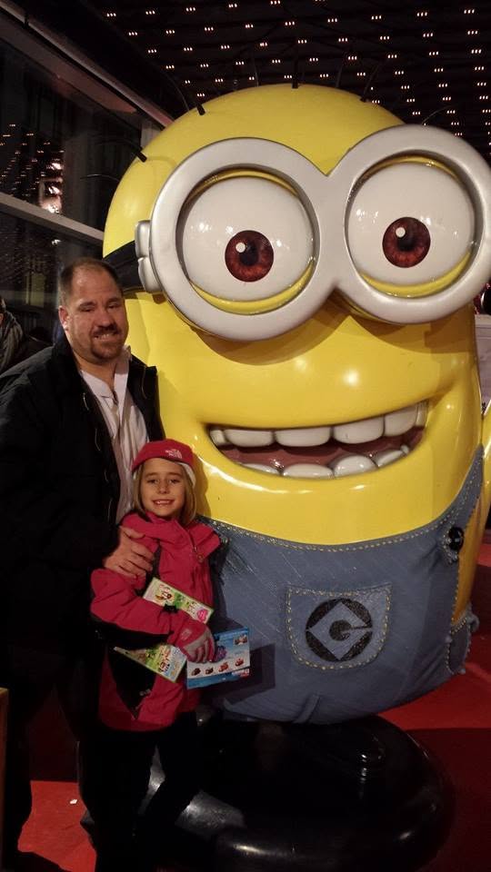 Lisa and Michael with the Minion at F.A.O. Schwarz