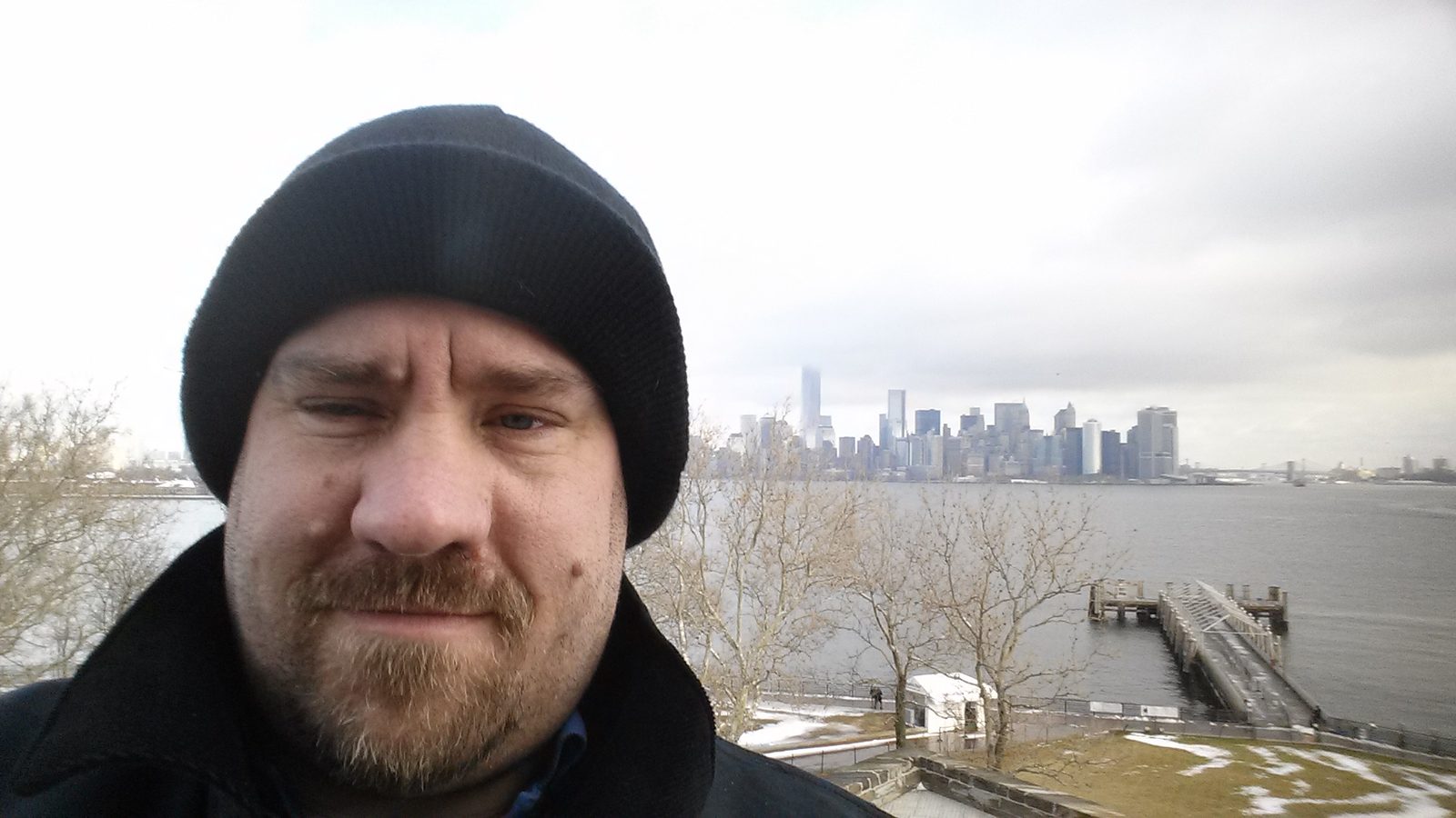 Me with Manhattan across the water