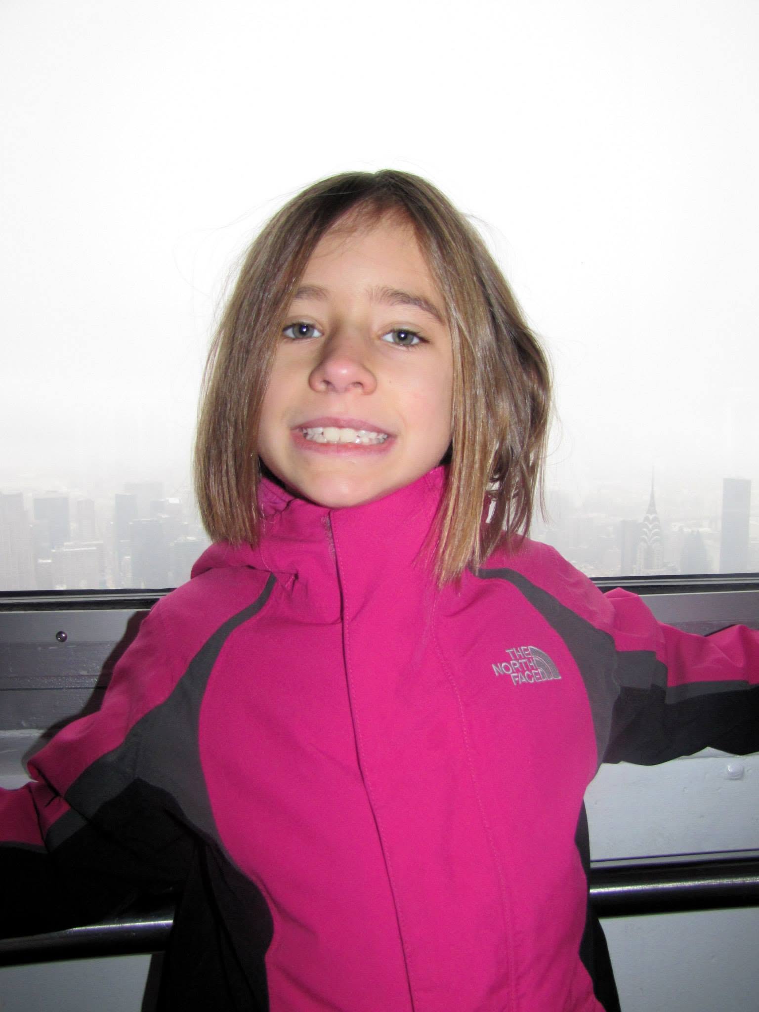 Lisa on the Empire State Building observation deck