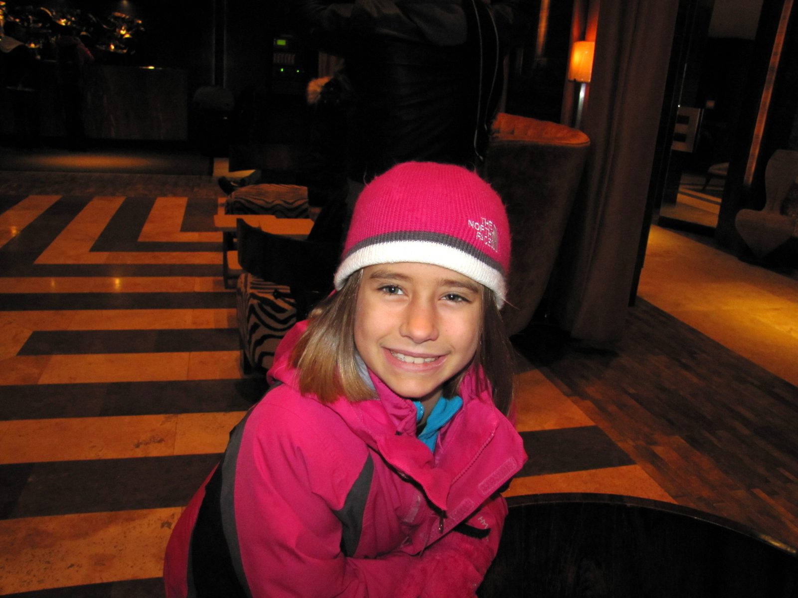 Lisa in the Empire Hotel lobby