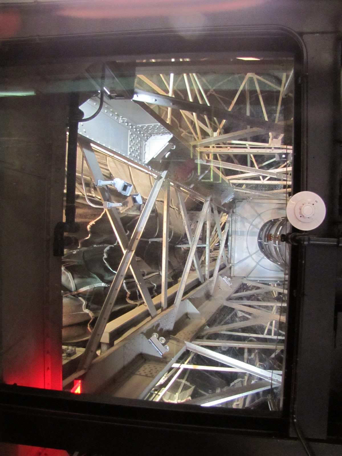 Looking up inside the Statue of Liberty