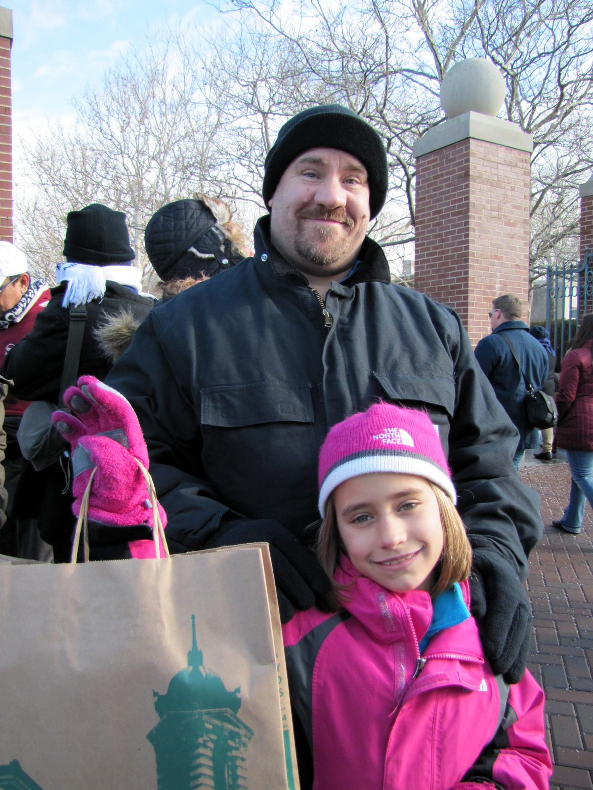 Lisa and me with our gift shop bag