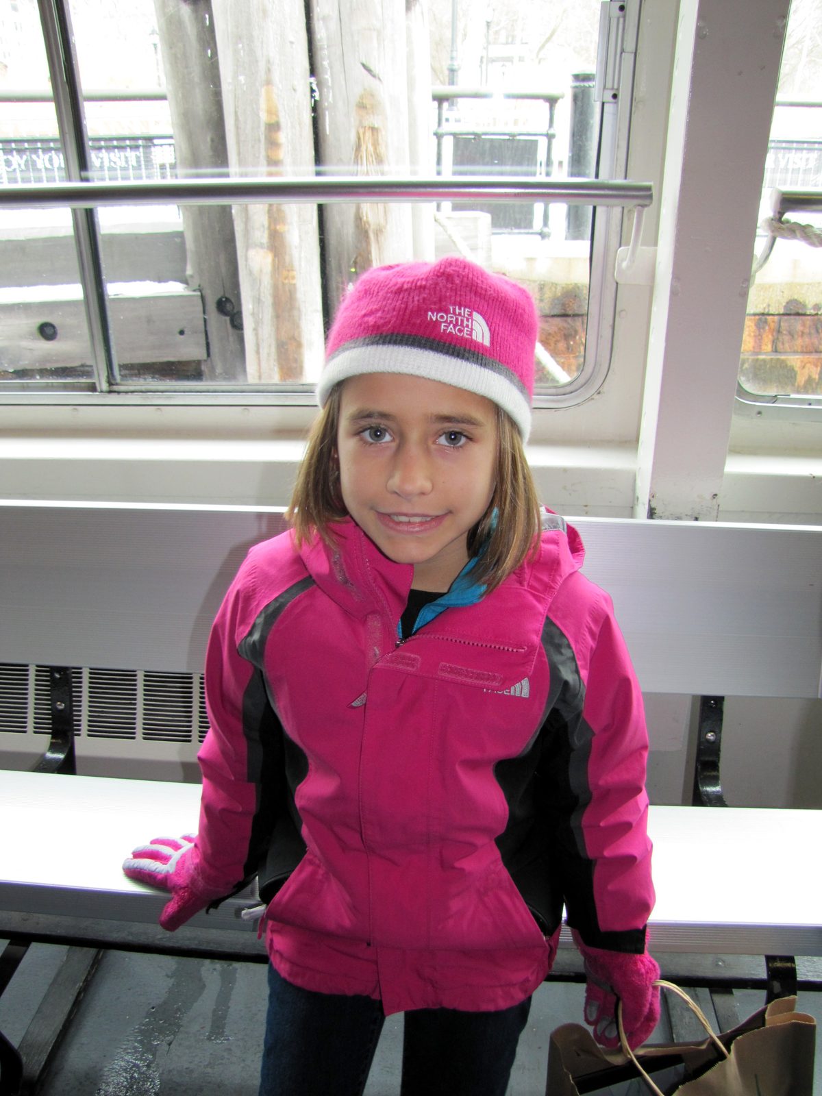 Lisa on the ferry back to Battery Park