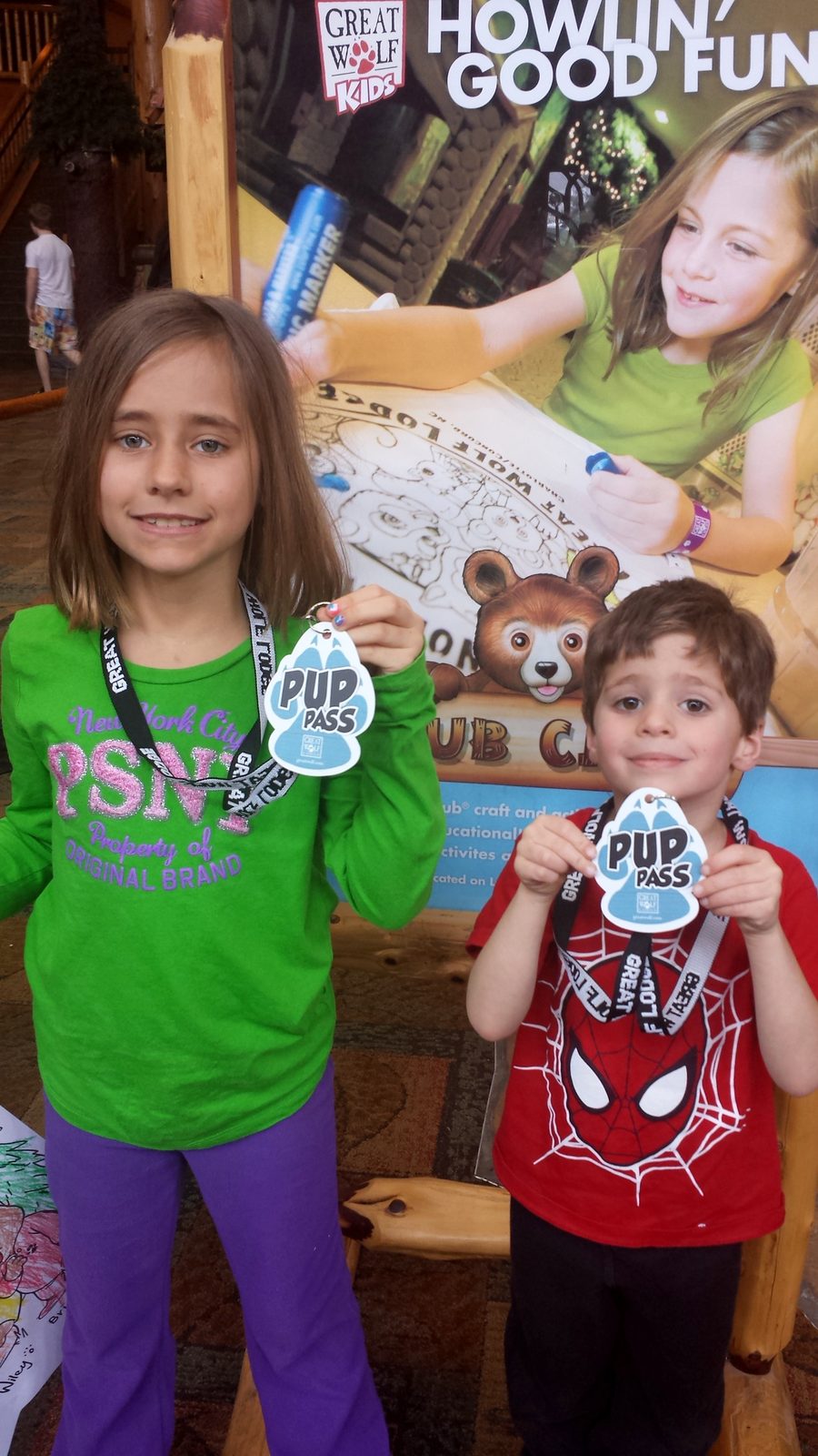 Lisa and Thomas with their Pup Pass tags