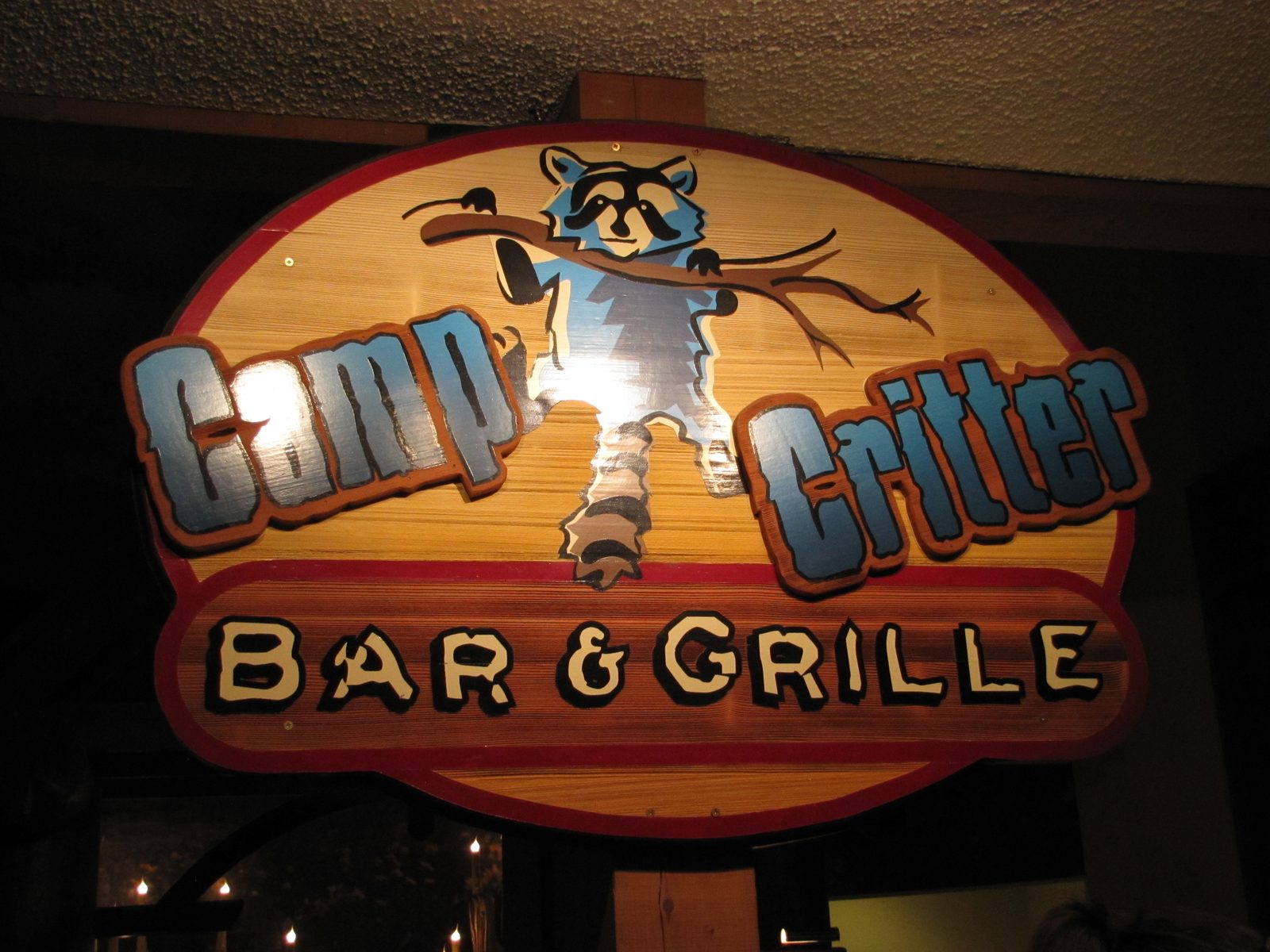 The Camp Critter Bar & Grille sign