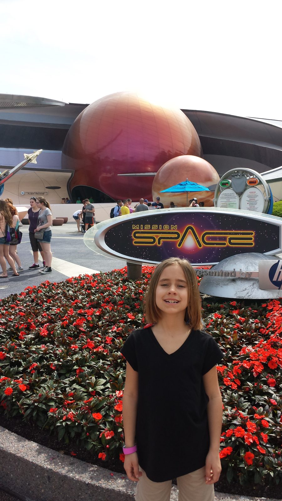 Lisa at Mission: Space in Epcot
