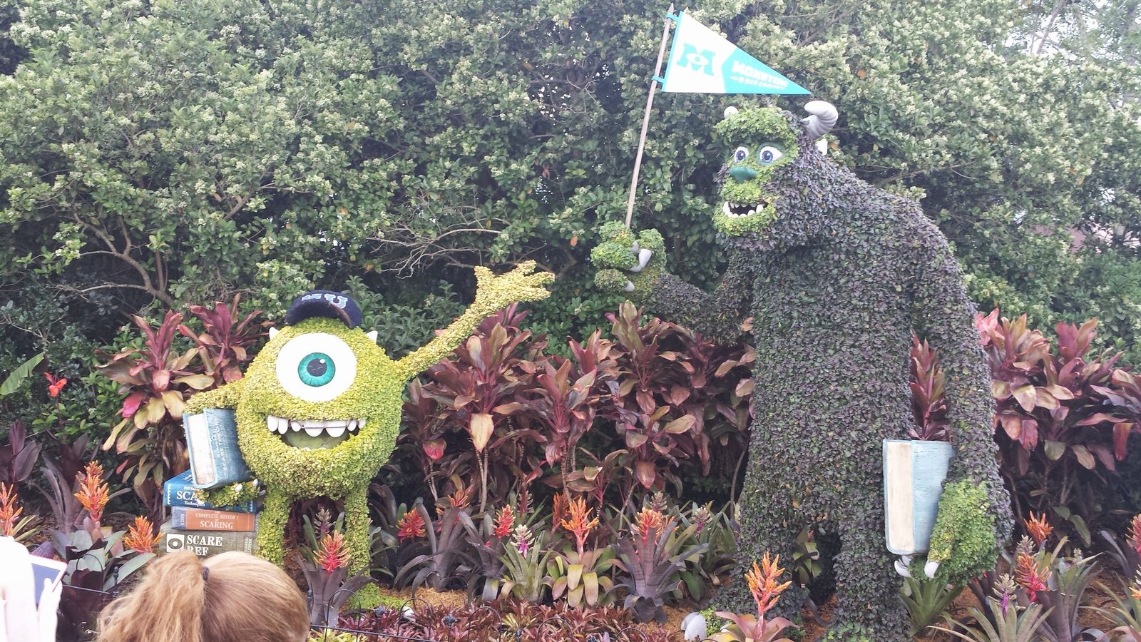 Mike and Sulley topiaries at Epcot's Flower and Garden Festival