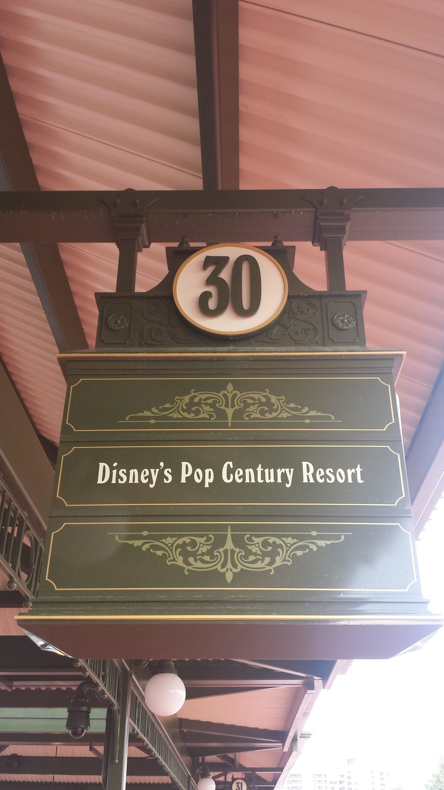 The Pop Century bus stop sign