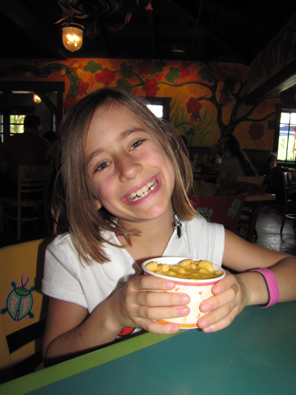 Lisa's snack stop at the Wilderness Explorers club house