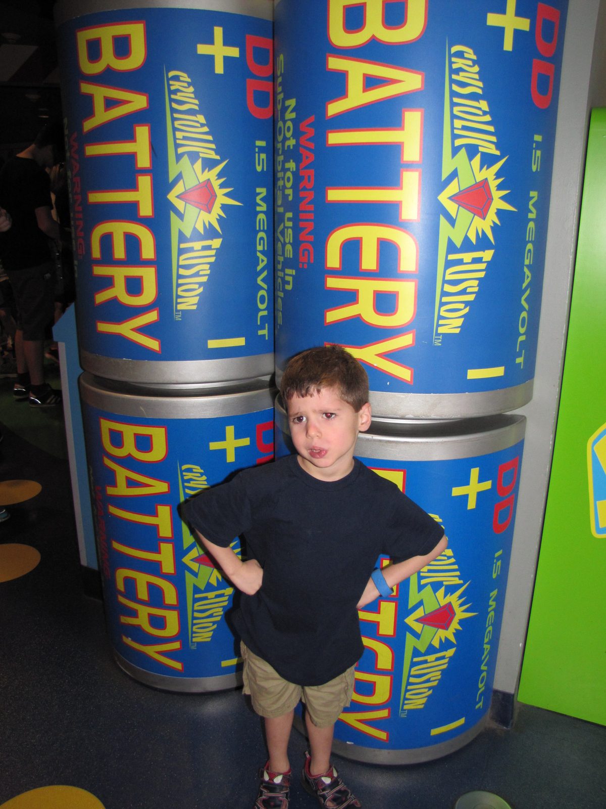 Thomas dwarfed by giant batteries
