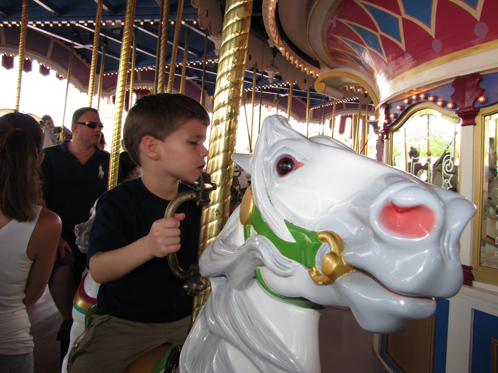 Thomas on the carousel horse