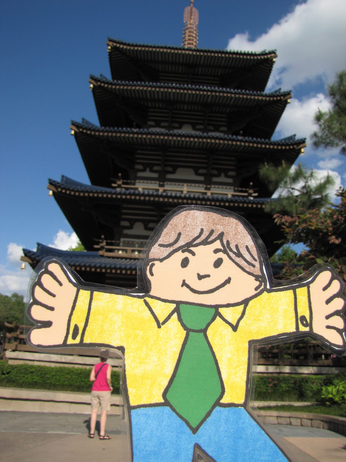 Flat Stanley in Japan at Epcot