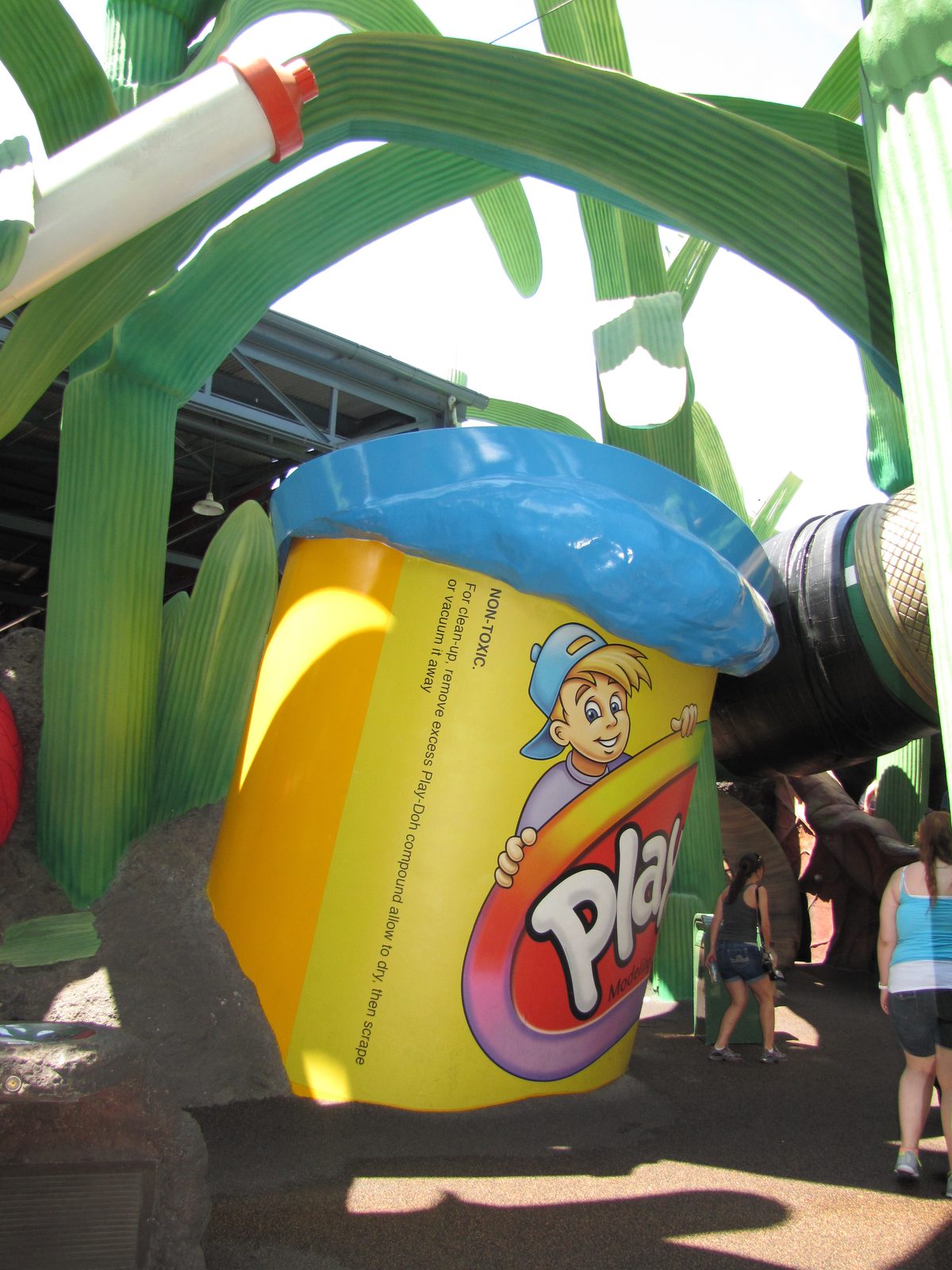 The giant Play-Doh tub towering over the playground