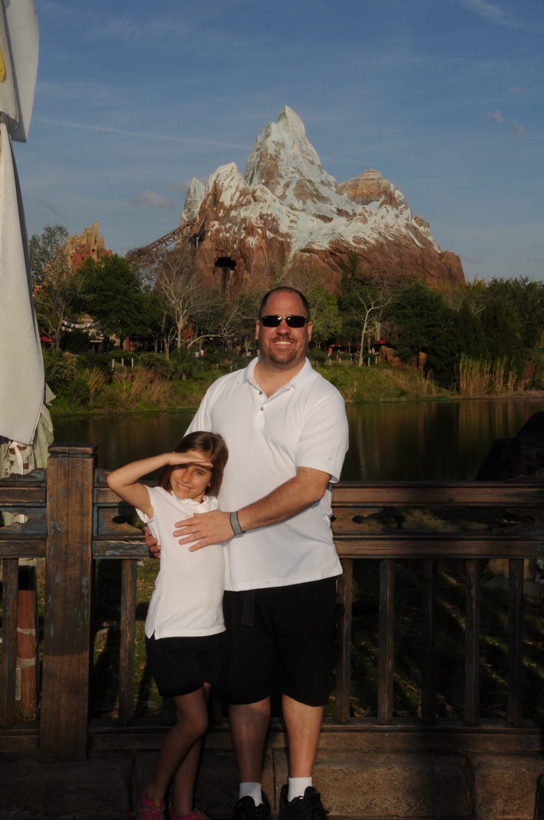 A nervous pose with Lisa before Expedition Everest