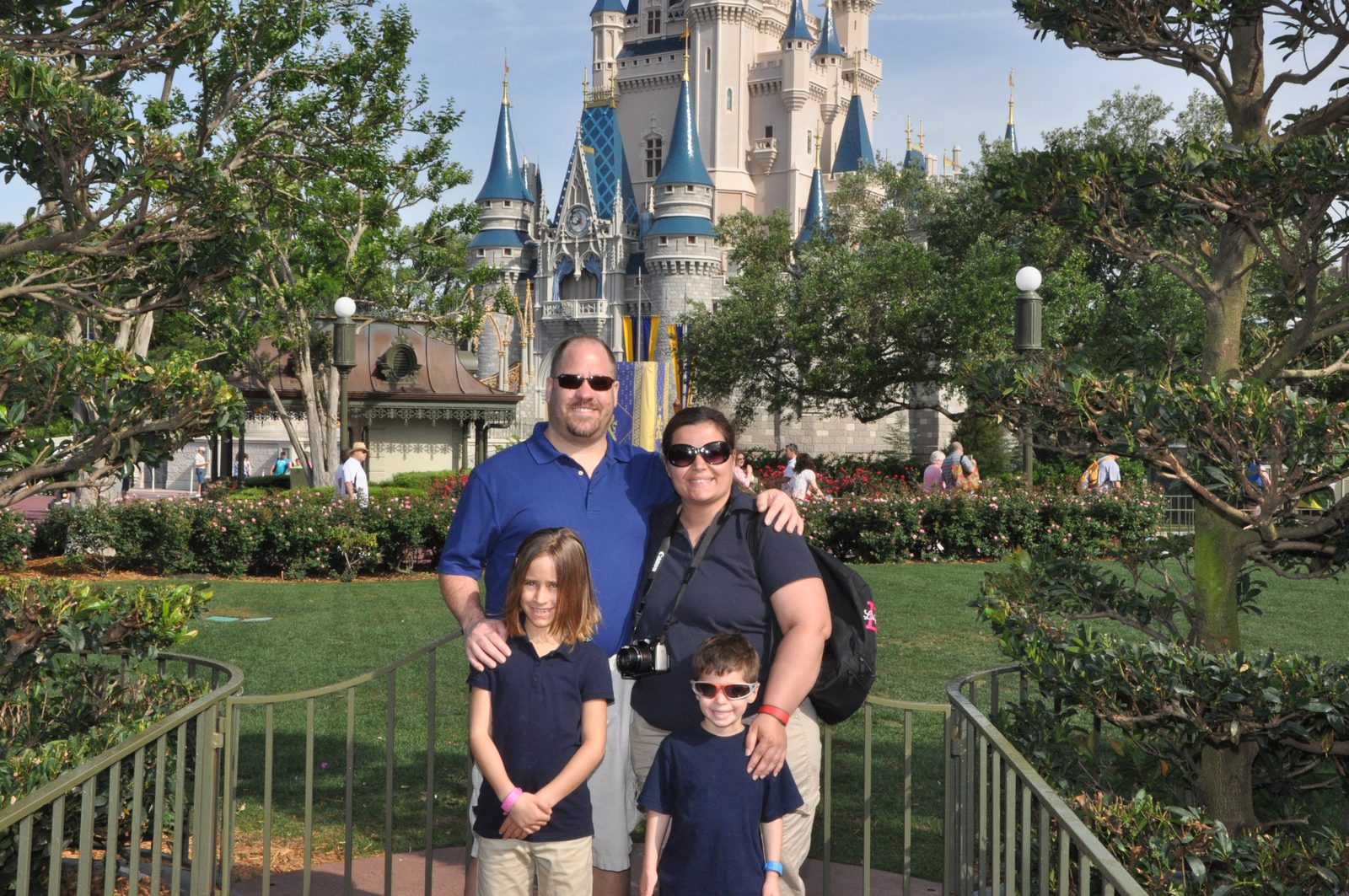 The four of us in front of the castle