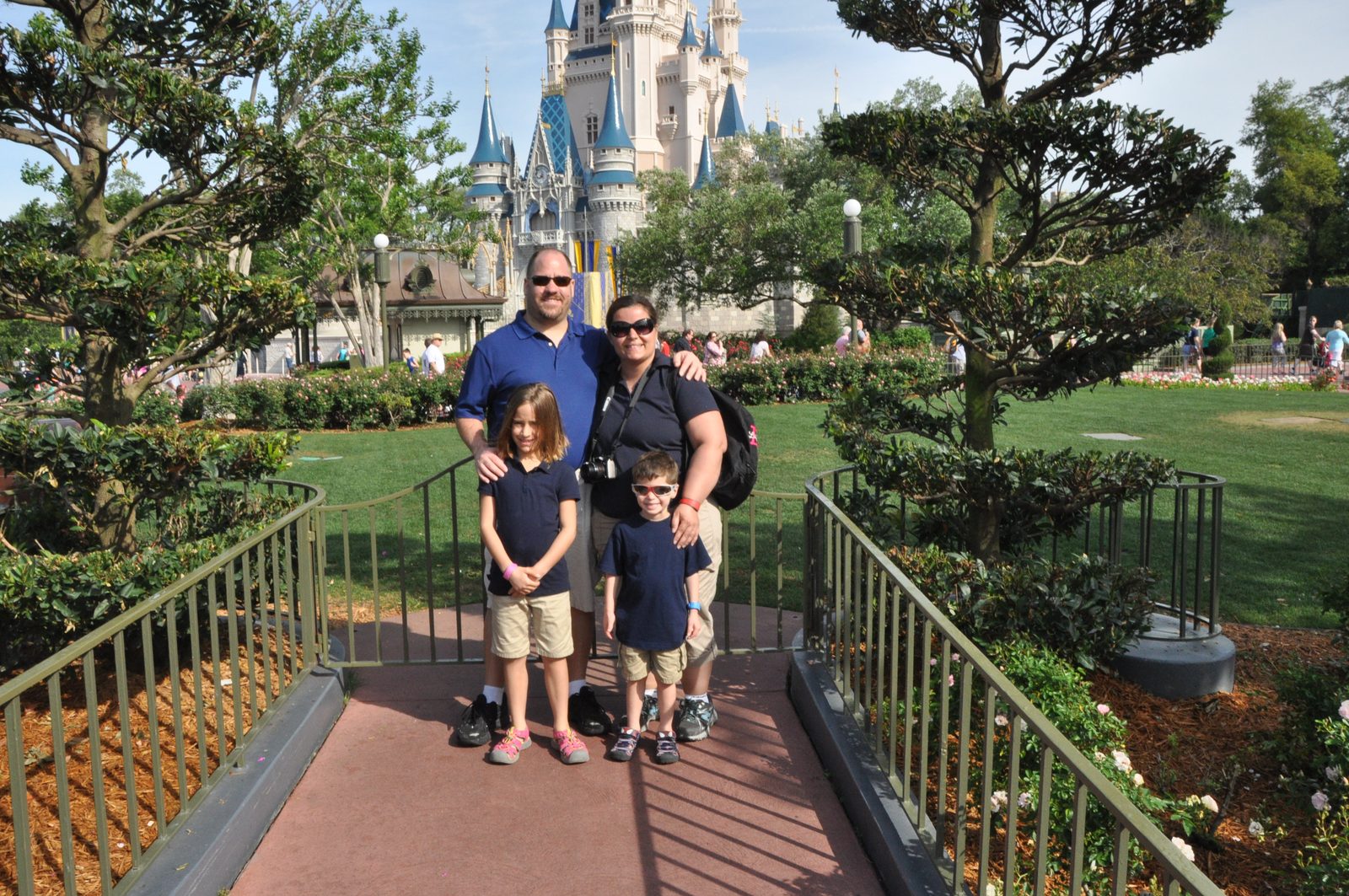 All of us together in front of the castle