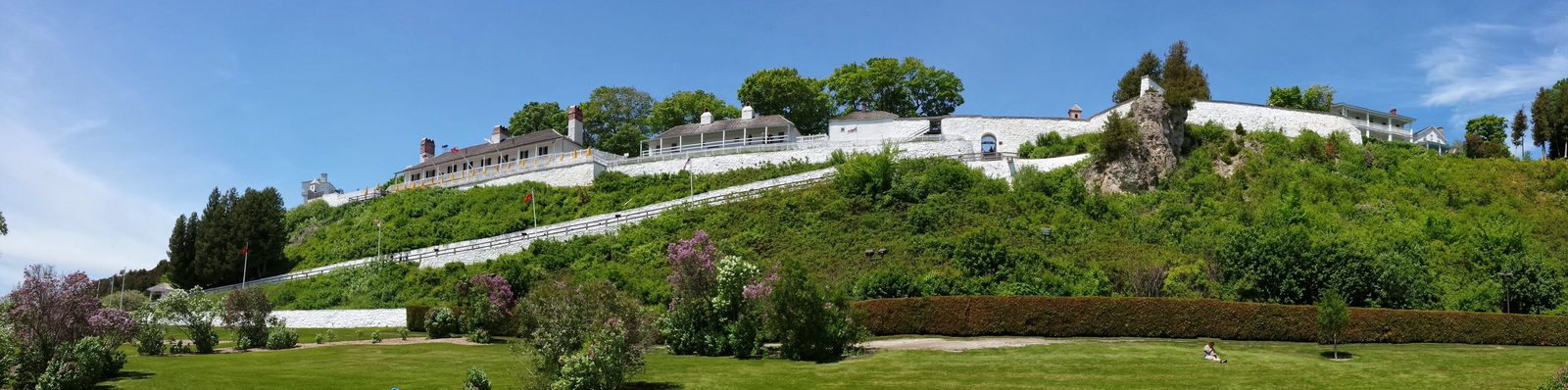 Fort Mackinac above Marquette Park