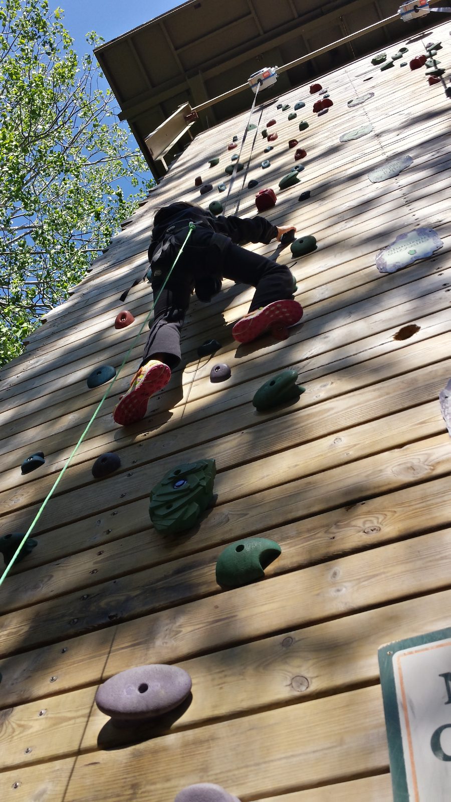 Scaling the climbing wall