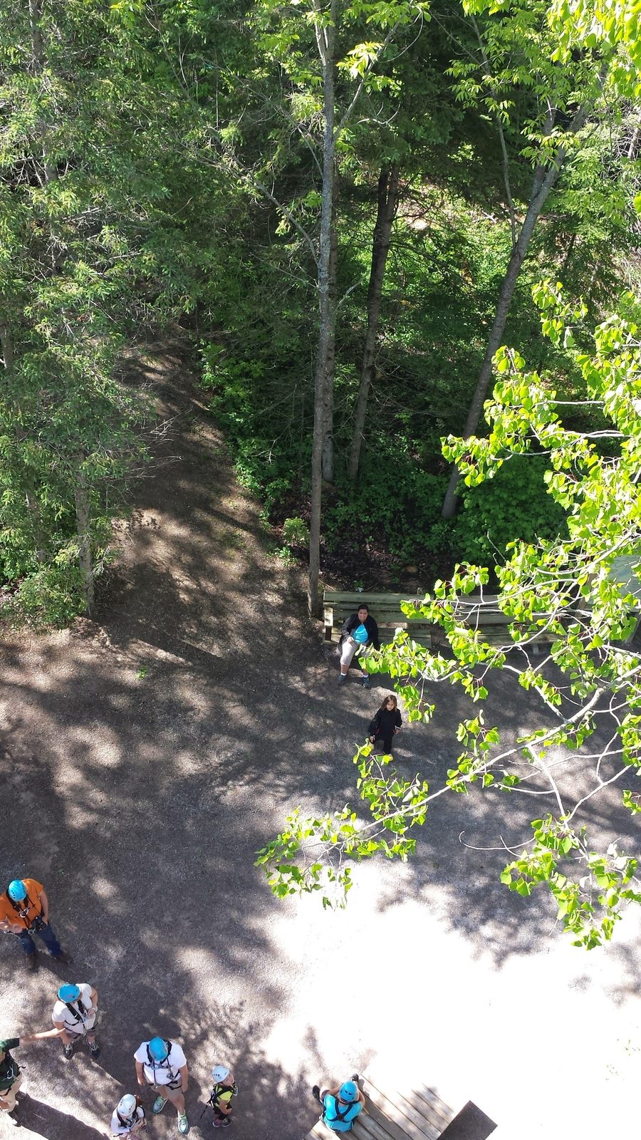 The course's climbing tower
