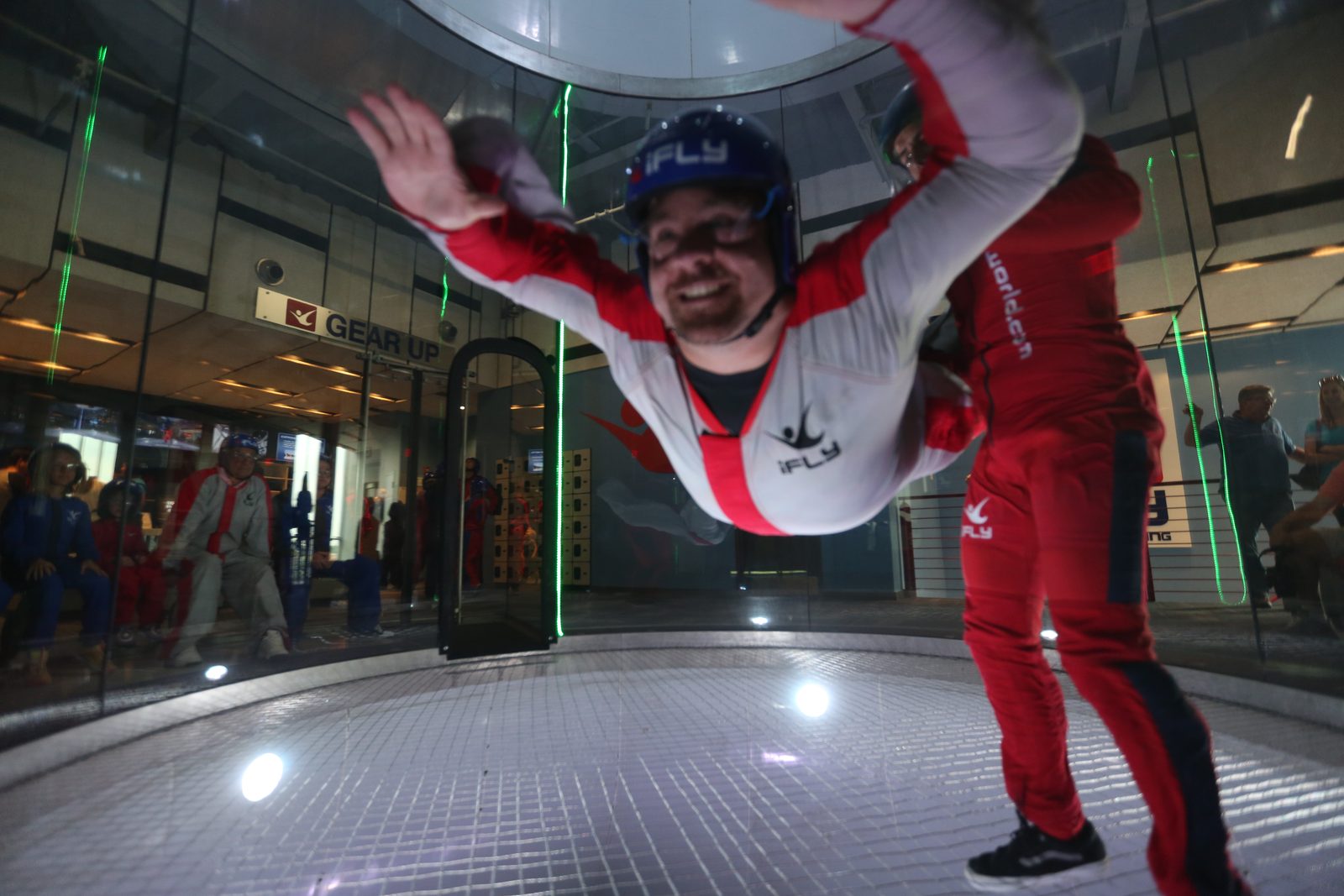 Me flying in the tunnel