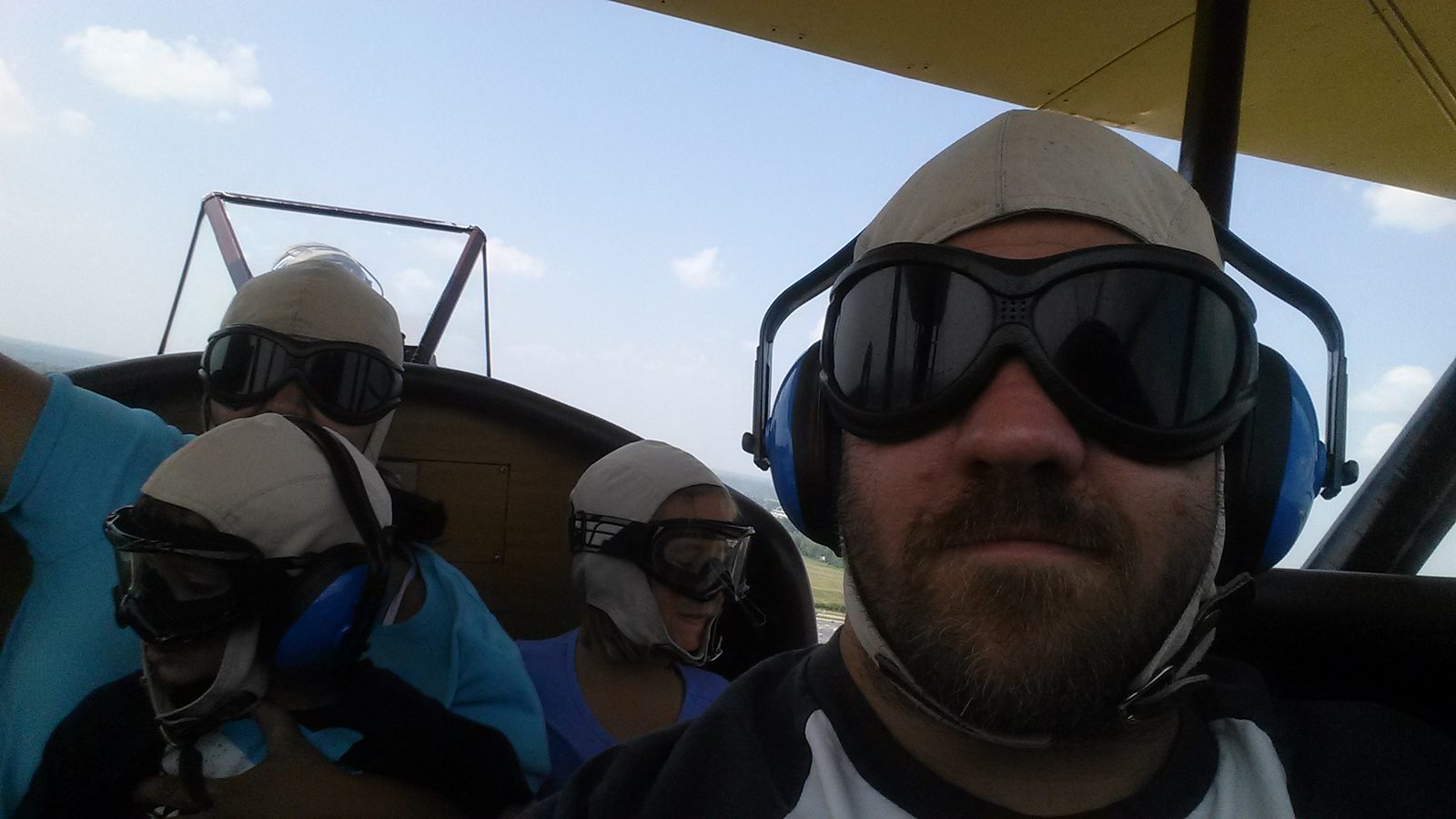 Airborne with the whole family behind me