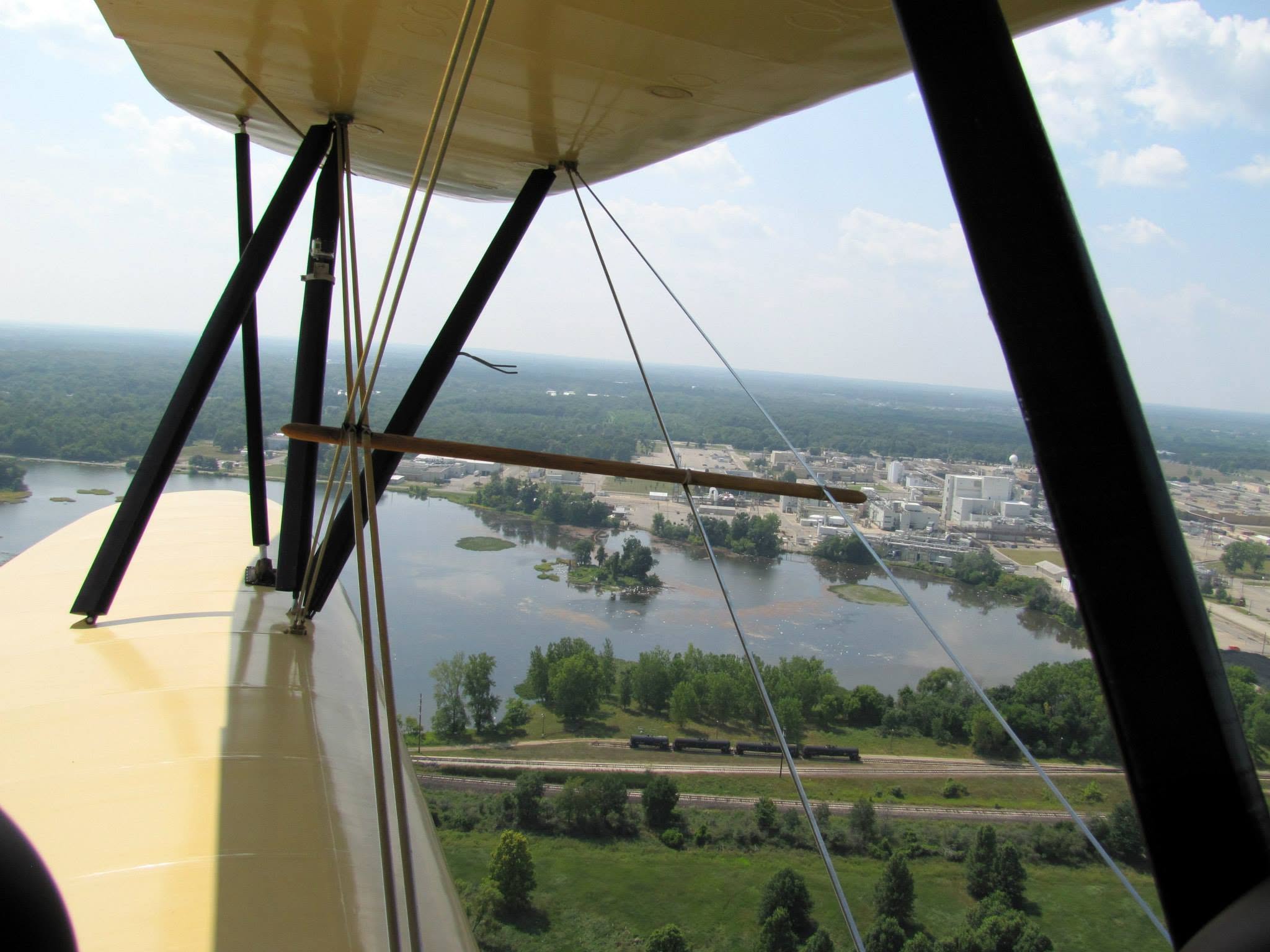 A beautiful day for flying over Kalamazoo