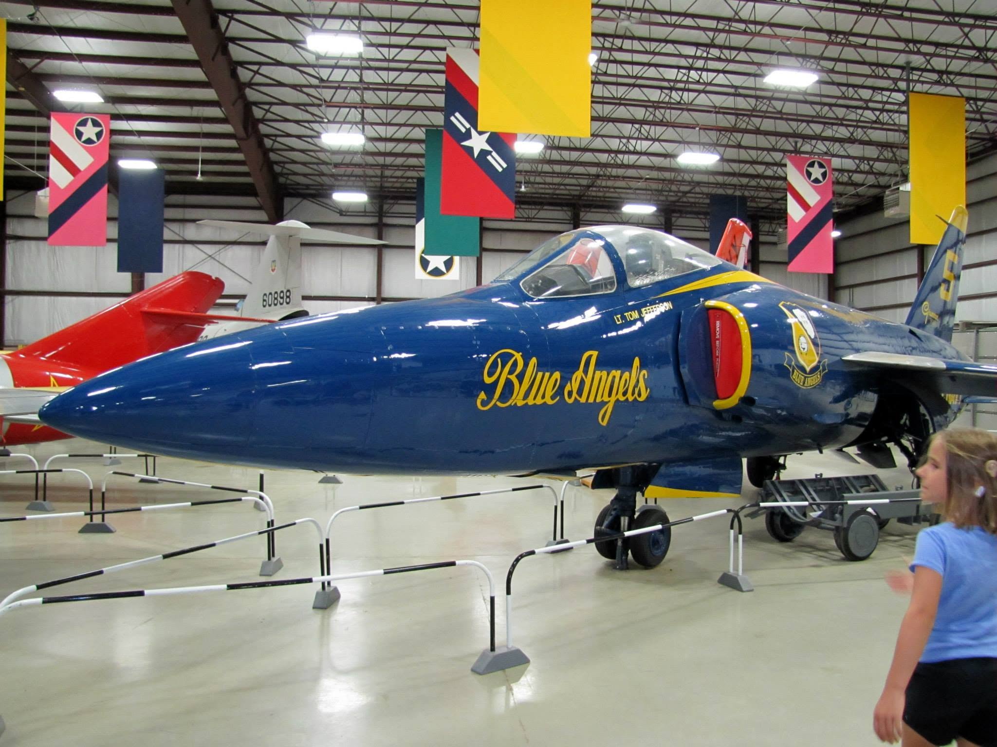 The Blue Angels jet at the Air Zoo