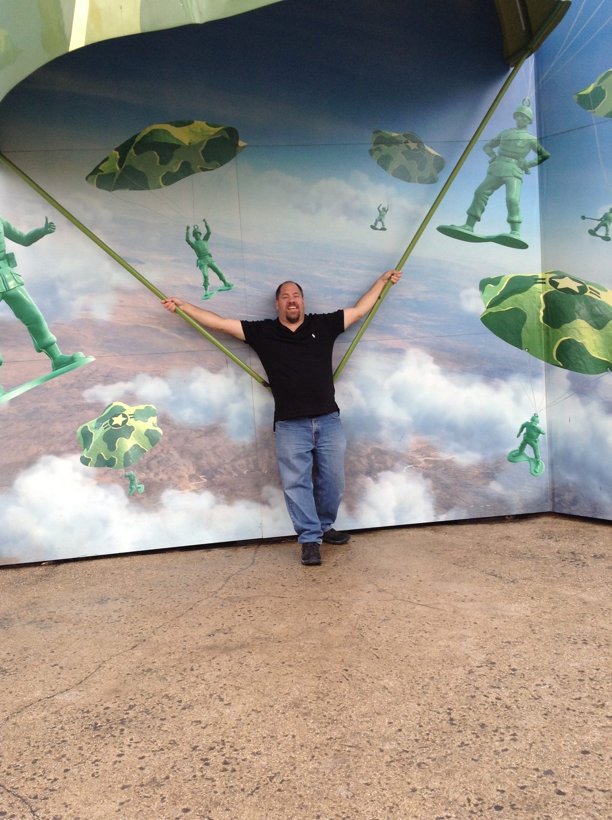 Goofing around at Toy Story Playland
