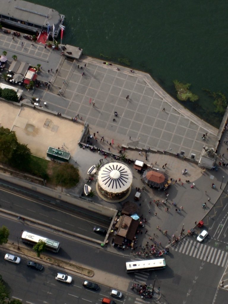 The carousel at the foot of the Tower