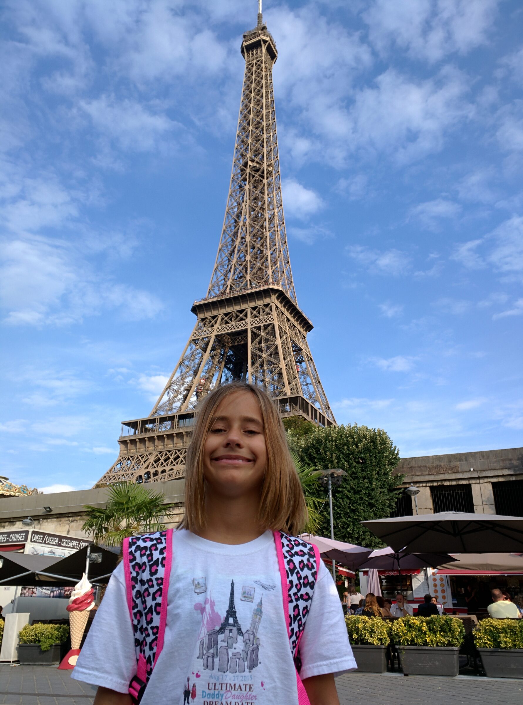 Lisa in front of the tower