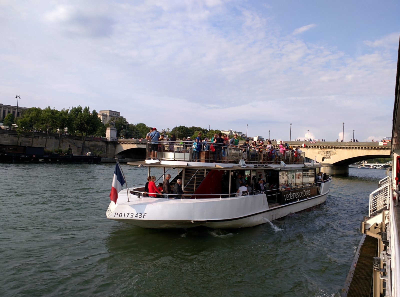 The boat we rode on the Seine