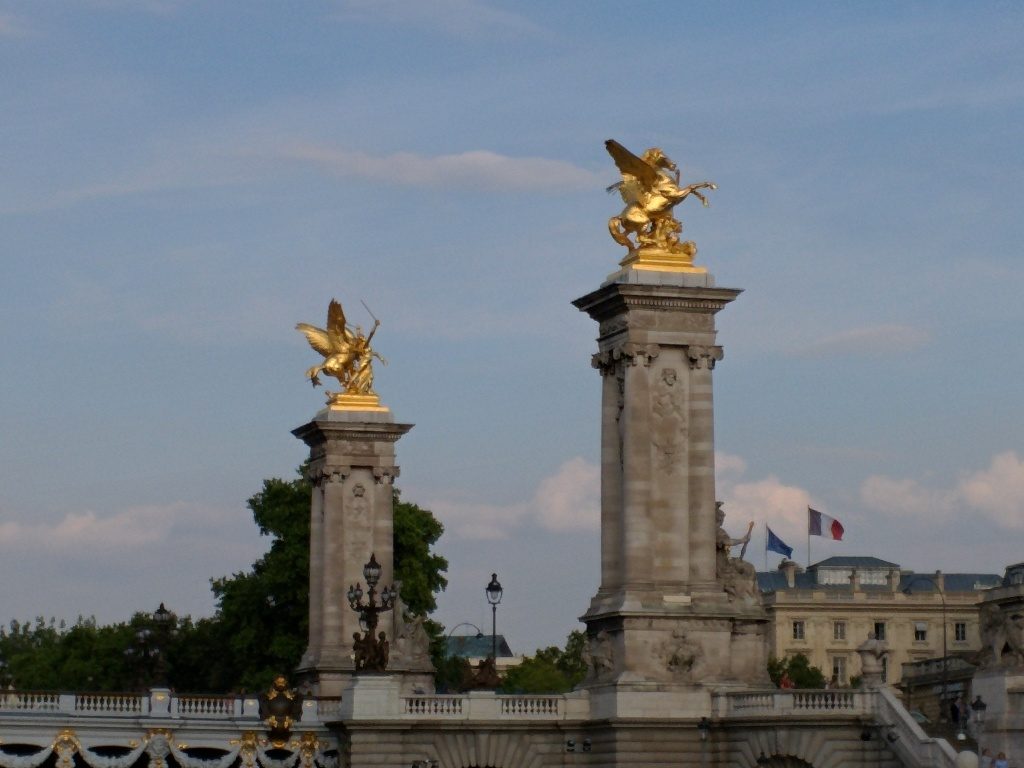 The gilded pillars of Pont Alexandre III