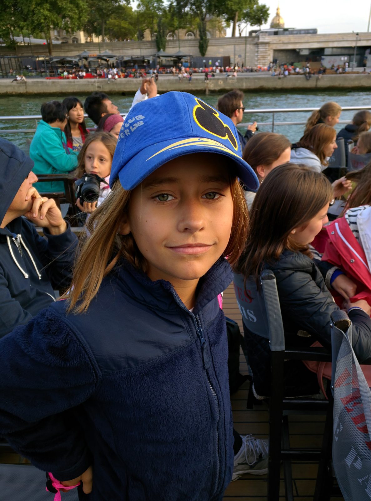 Lisa on the boat during the Seine cruise