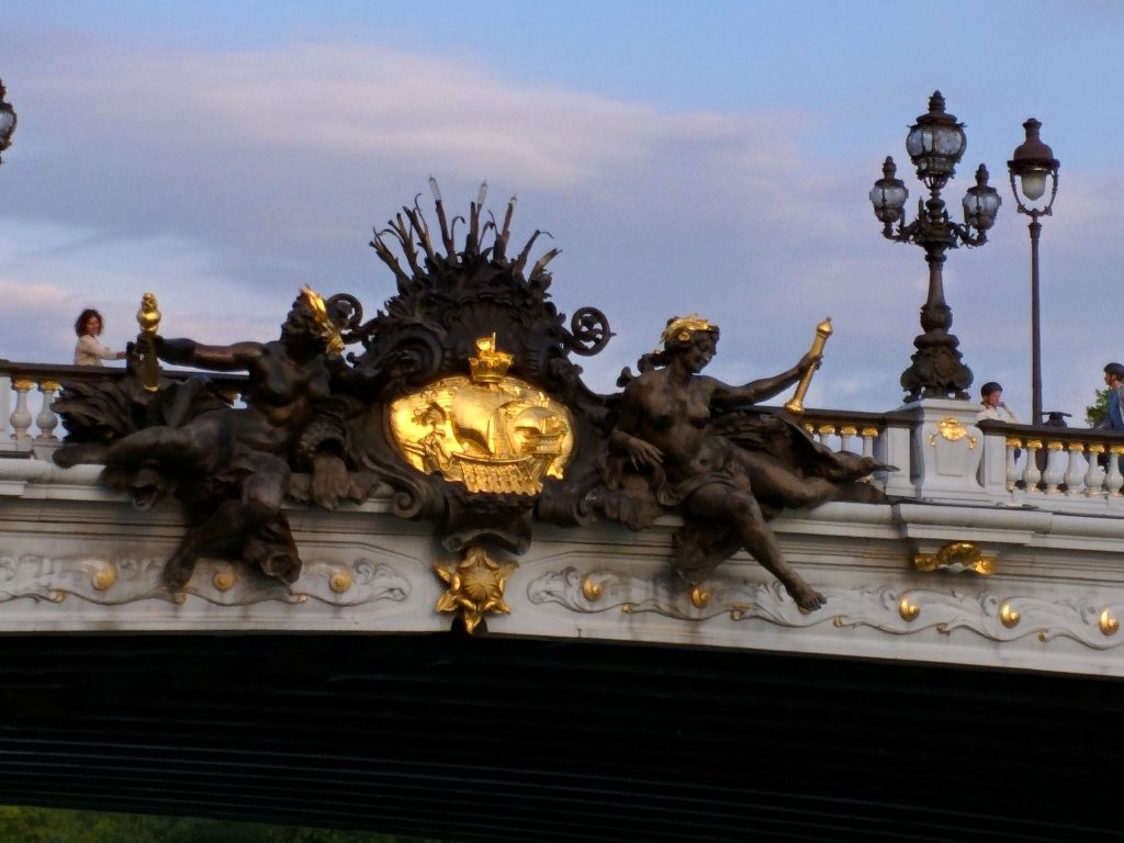 Gilded sculpture on Pont Alexandre III