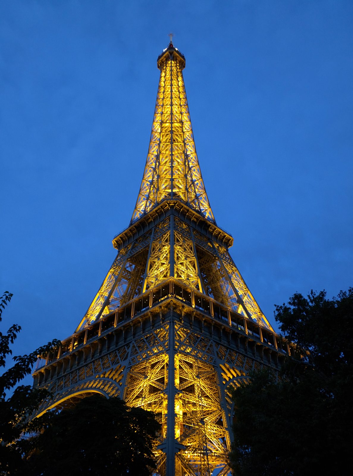 The Tower all lit up after dark