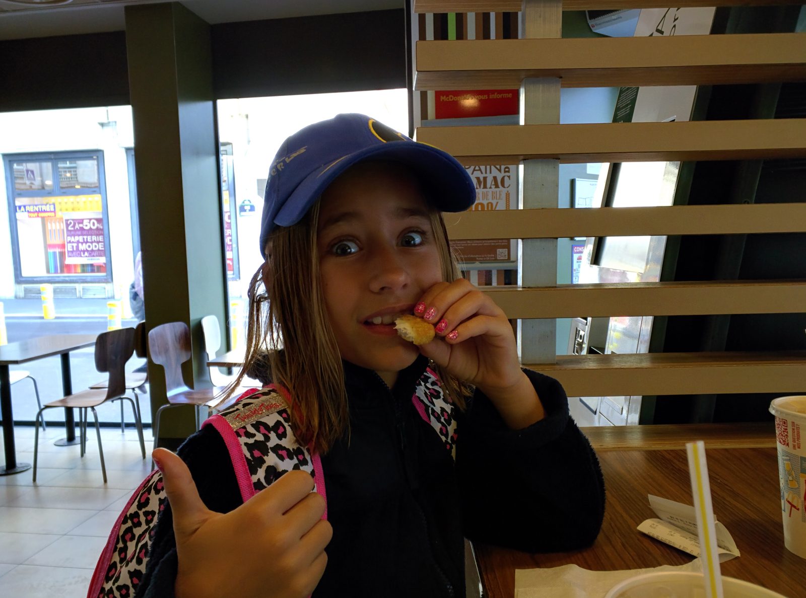 Breakfast before the train to Disneyland