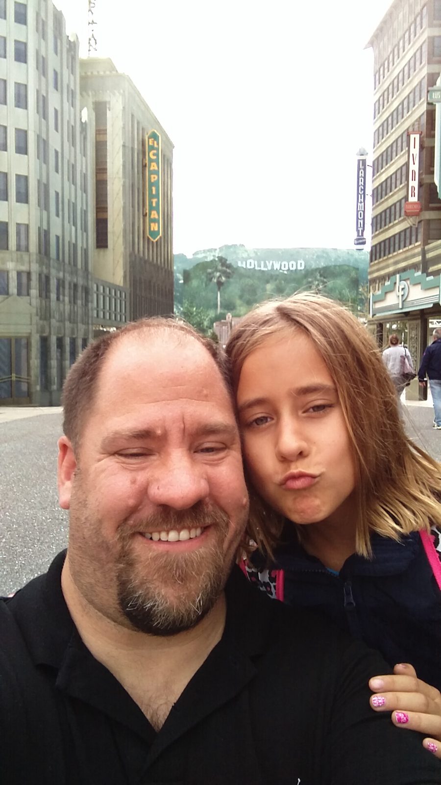 Our selfie on Hollywood Boulevard