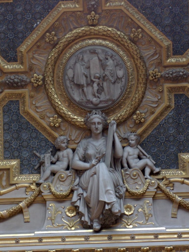 Gilded ceiling detail at the Louvre