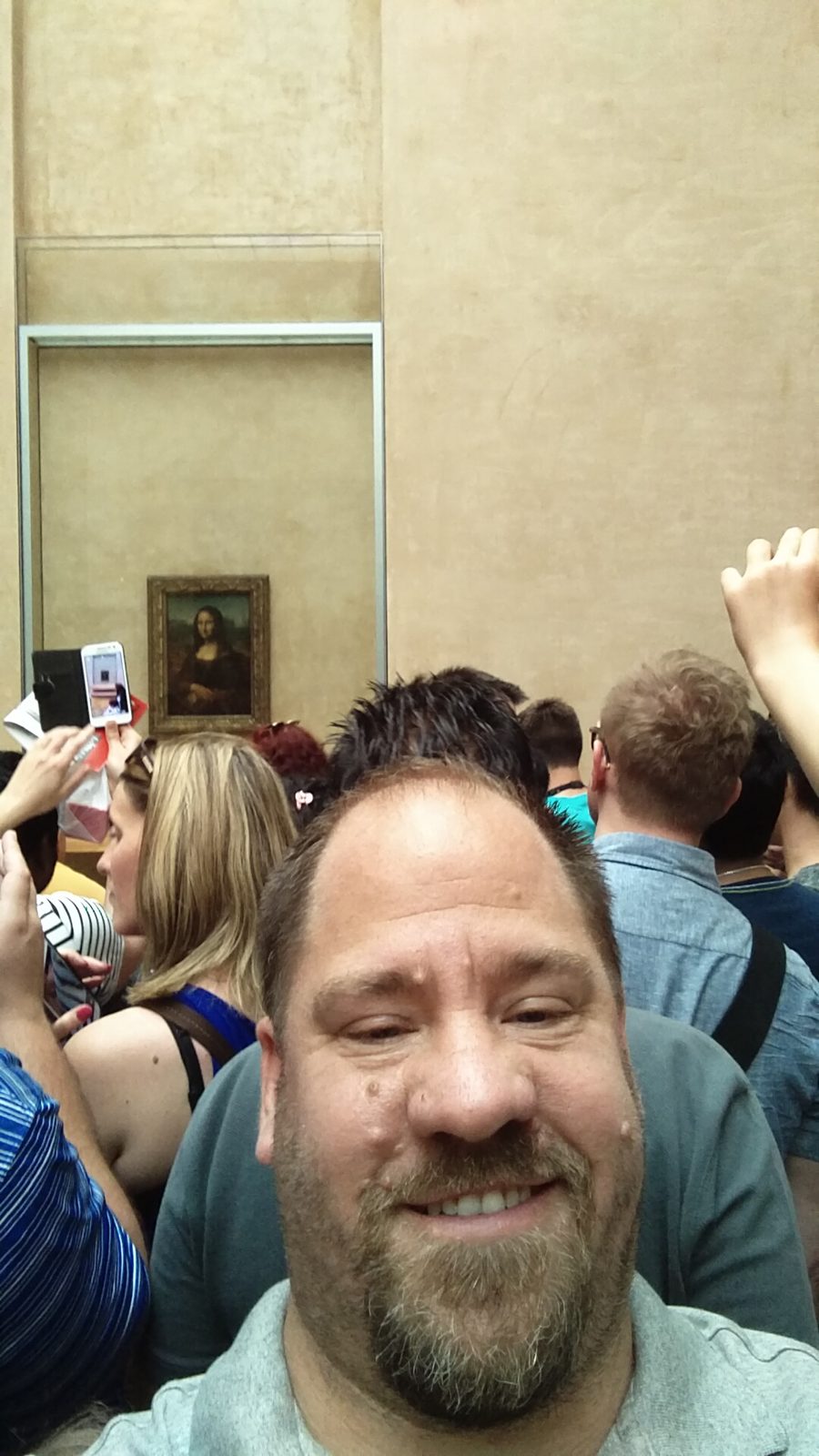 Me with the Mona Lisa somewhere behind
