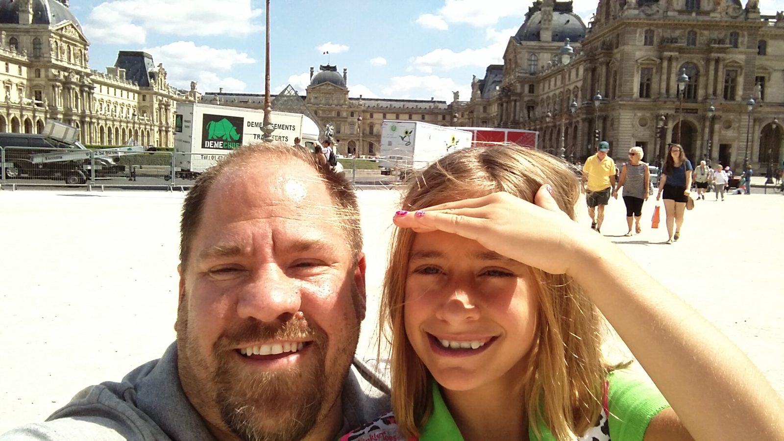 Lisa and me outside the Louvre