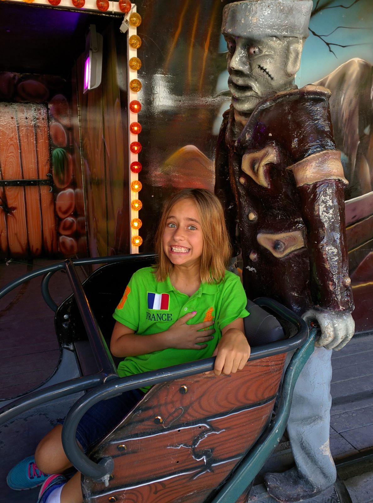The scary ride was scarier than she anticipated