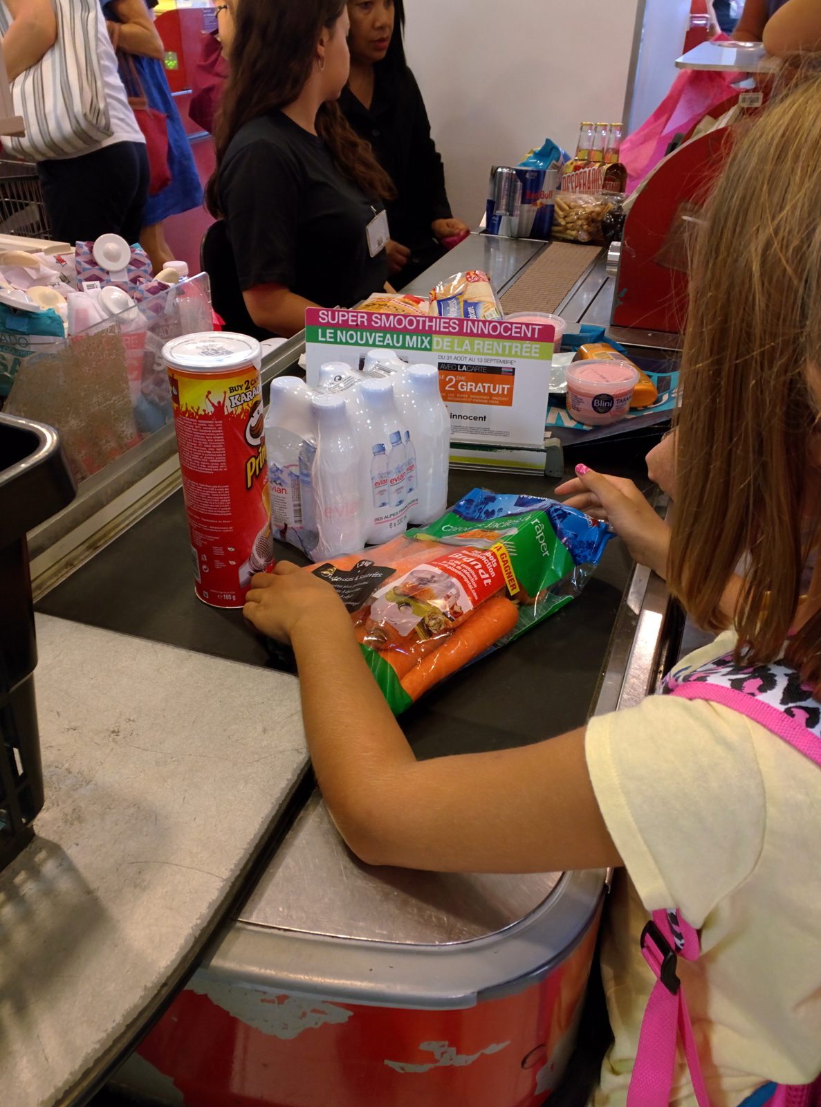 Buying snacks near the hotel