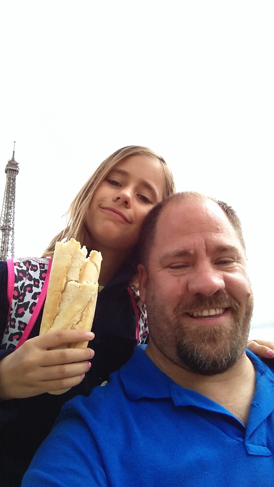 Lisa and me with lunch by the fountains