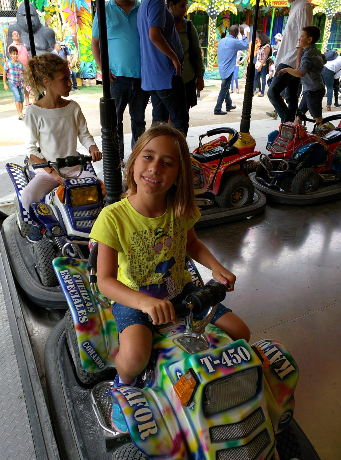 Lisa on the ride at the Tuileries fair
