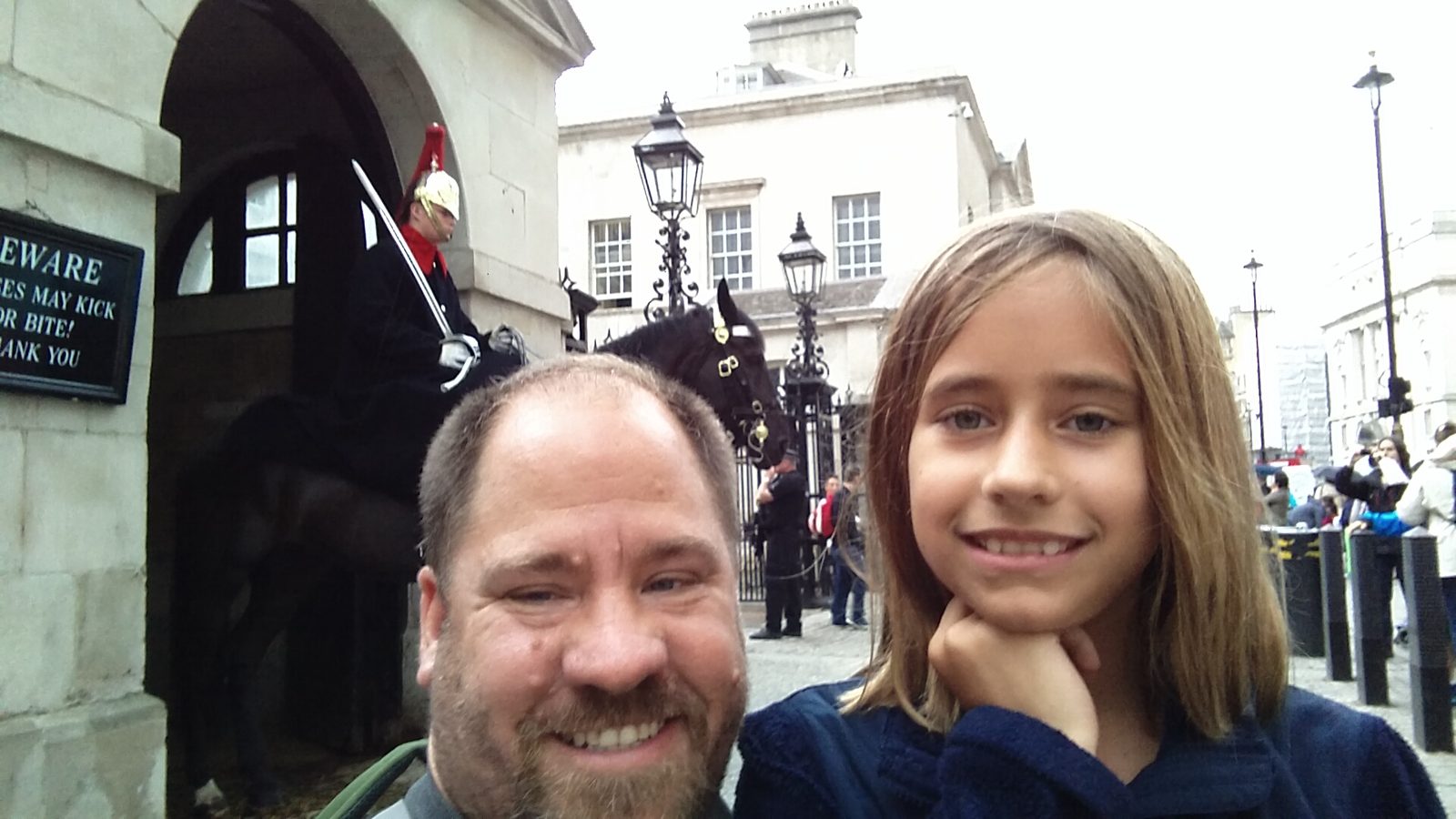 Lisa and me at Horse Guards