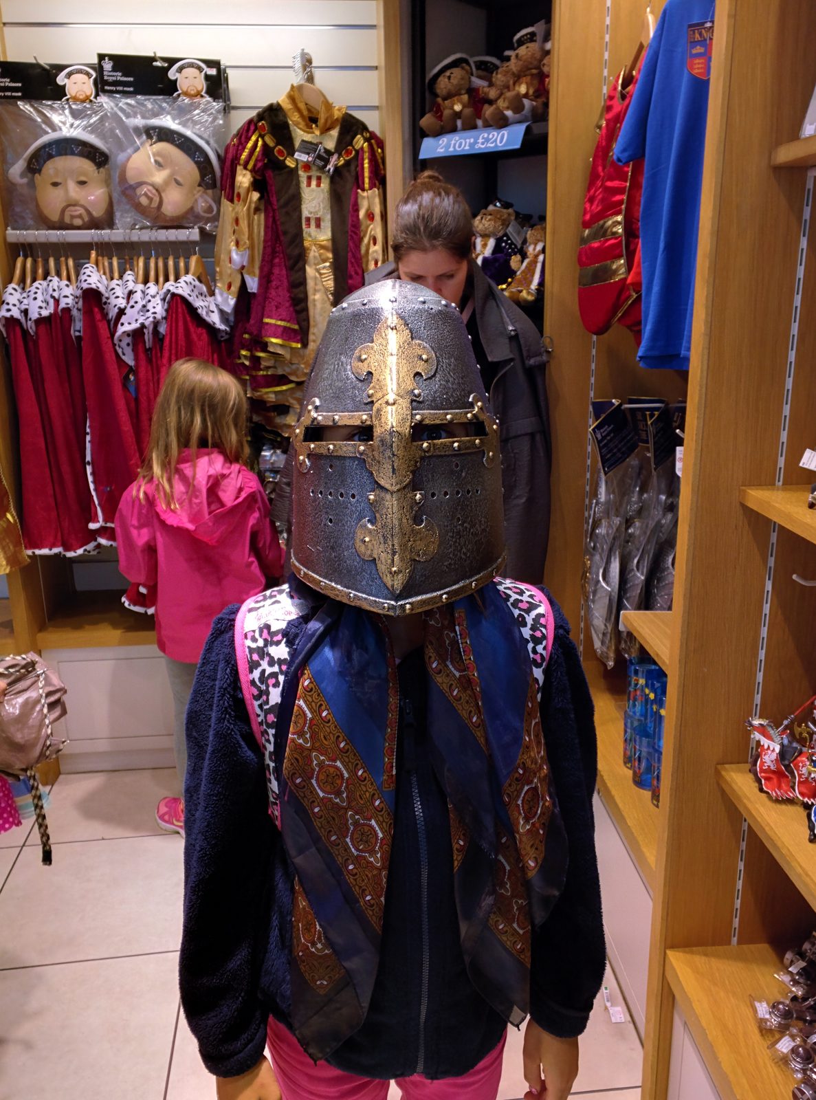 Lisa in a knight's costume